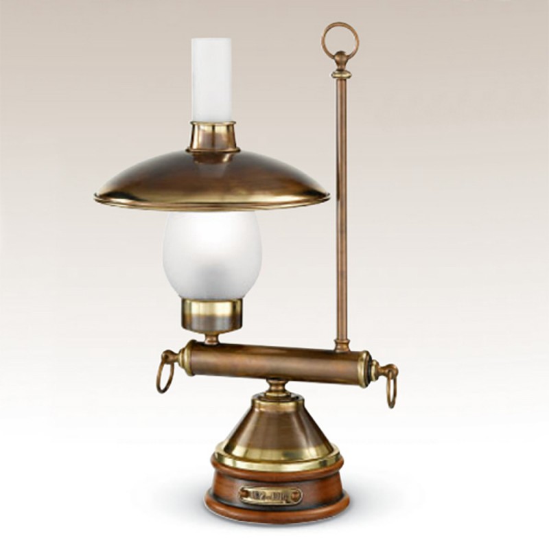 Stolní lampa rustikální Grecale 490/1LA-BRSF Cremasco
