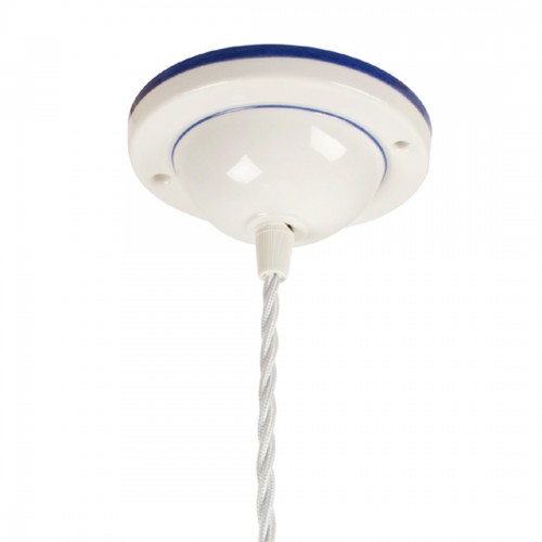 Závěsné svítidlo rustikální Ceramiche Borso 2015.3B - modrý dekor