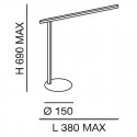 LED stolní lampa Ideal 3550-30-101 Fabas Luce - černá