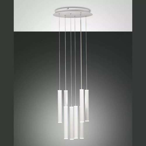 LED závěsné svítidlo Prado 3685-47-102 Fabas Luce, 8 x 6,5W, bílá