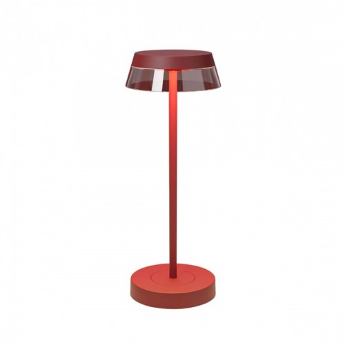LED stolní lampa Iluna 90311 nabíjecí Redo Group - matná červená