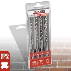 Sada vrtáků do betonu SDS plu, Ø 5 - 10 x 160 mm, Kreator