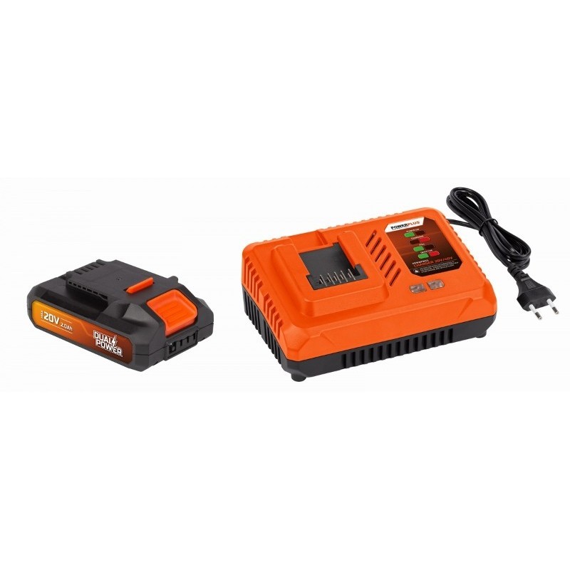 Nabíječka + aku 20 V, 2.0 Ah, Powerplus DP Nabíječka + aku 20 V, 2.0 Ah, Powerplus DP