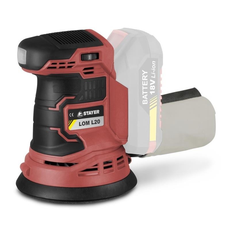 Bruska orbitální akumulátorová, 125 mm, bez aku, LOM L20