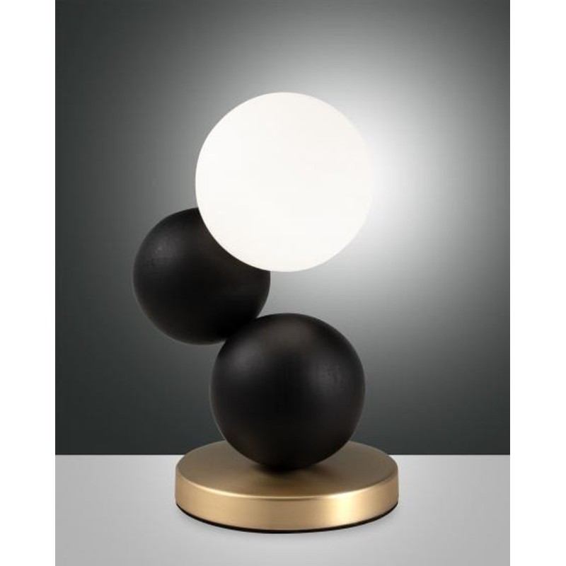 LED stolní lampa Micky, zlatá LED stolní lampa Micky, zlatá