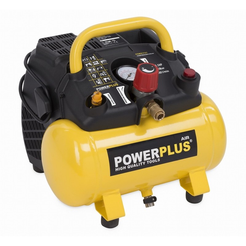 Kompresor elektrický, 1100 W, 6 l, Powerplus Kompresor elektrický, 1100 W, 6 l, Powerplus